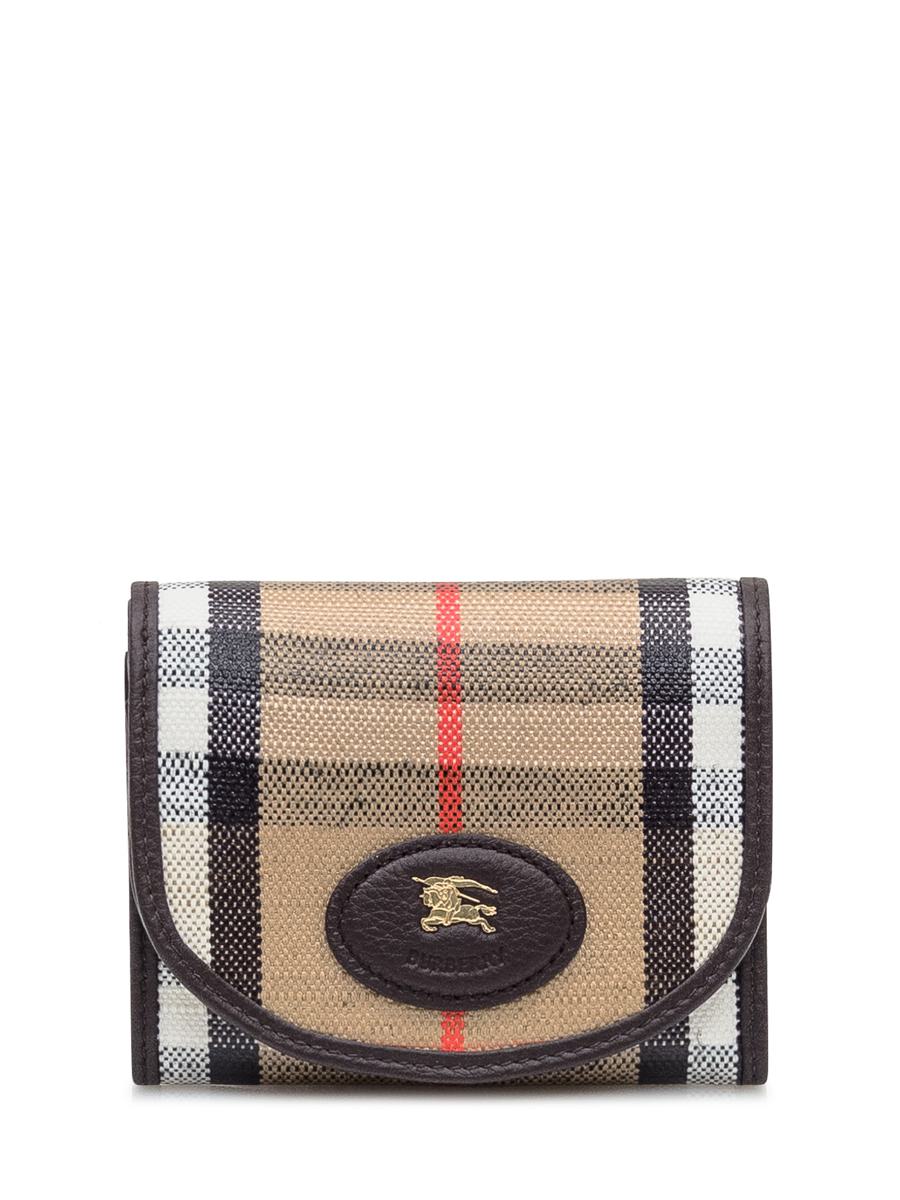 Burberry Burberry Geldbörse aus Schottenstoff und Leder