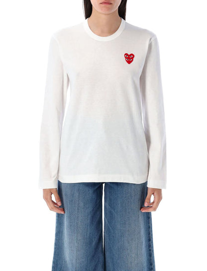 Comme Des Garçons Play Double Heart L/S T-Shirt