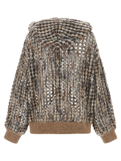 Brunello Cucinelli – Cardigan „Ballonnetz-Stickerei“.