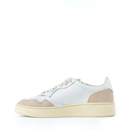 Autry – Weiße Sneakers aus Leder und Wildleder