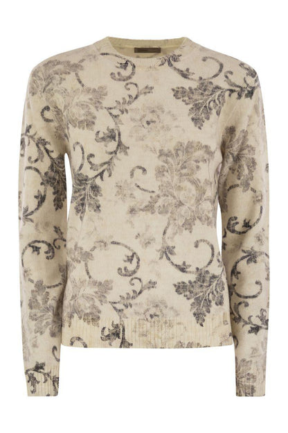 Herno – Wollpullover mit Blumenmuster