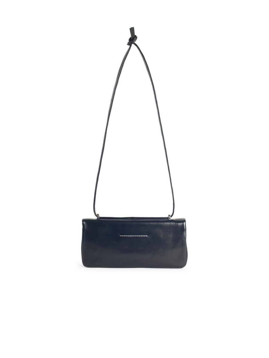 MM6 Maison Margiela Schwarze Ledertasche