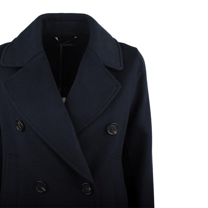 Max Mara Blauer zweireihiger Wollcaban