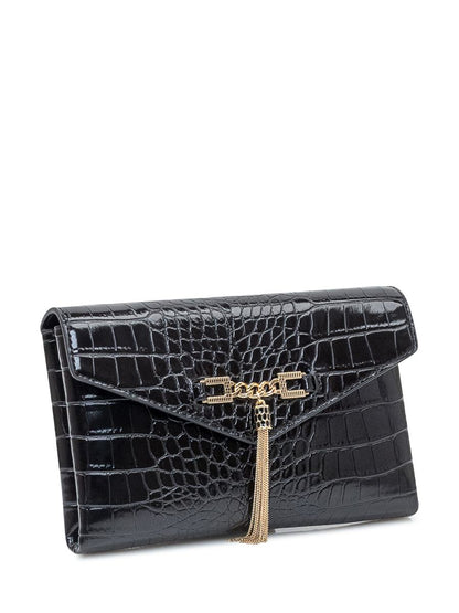 Elisabetta Franchi Elisabetta Franchi Clutch-Tasche mit Krokodileffekt