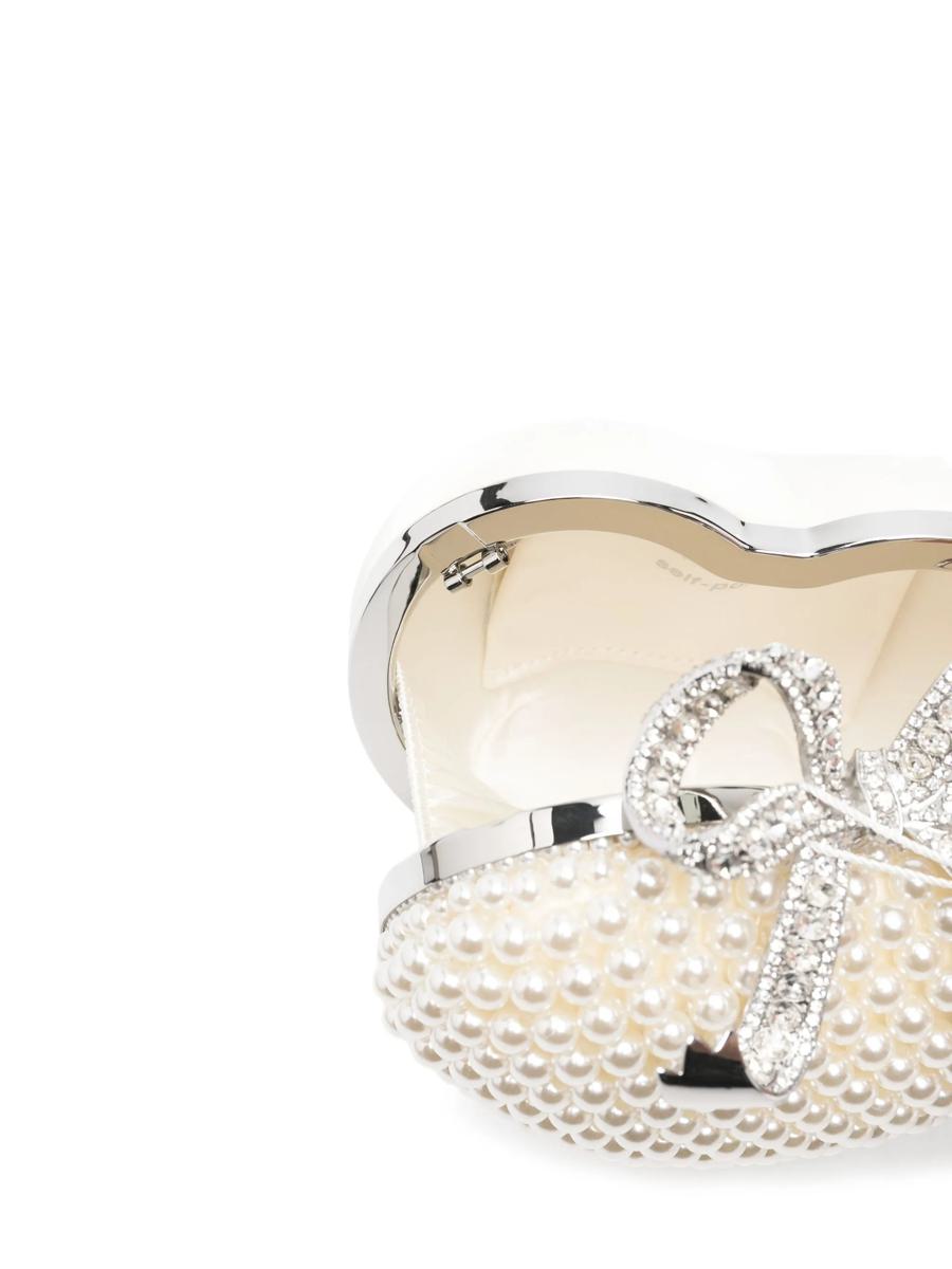 Self-Portrait – Clutch mit Perlenherz