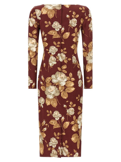 Dolce &amp; Gabbana Kleid mit Rosenprint
