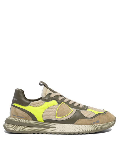 Philippe Model Olympique – Sneaker in Militärgrün und Gelb