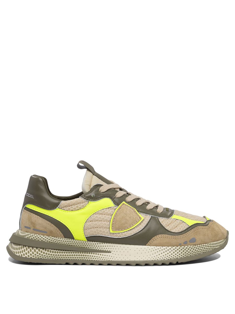 Philippe Model Olympique – Sneaker in Militärgrün und Gelb