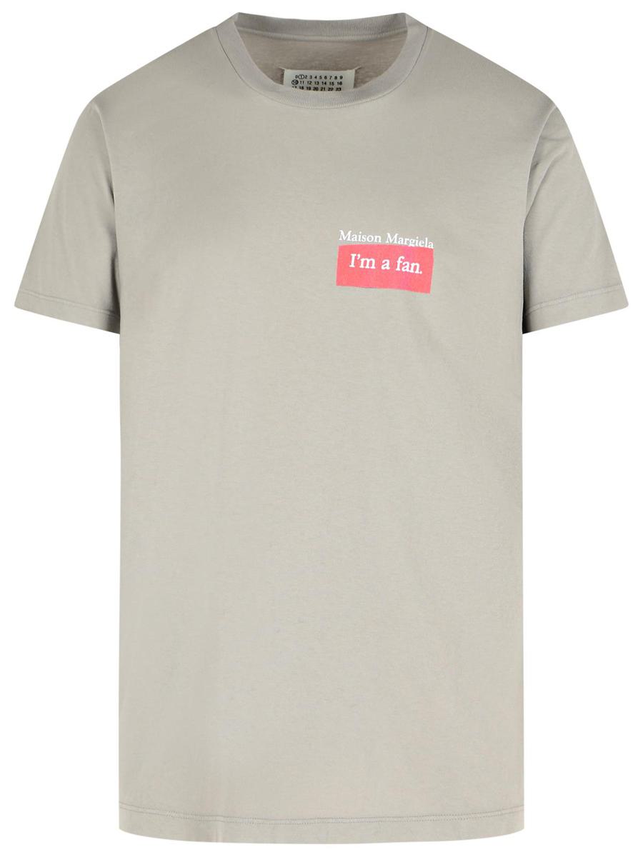 Graues Baumwoll-T-Shirt von Maison Margiela
