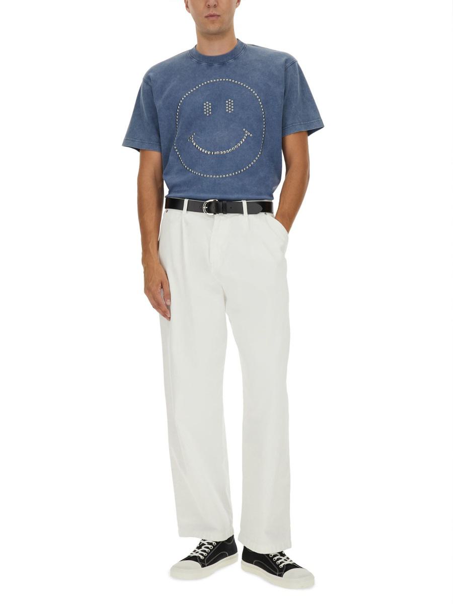 Moschino „Smiley®“ T-Shirt aus schwerer Baumwolle