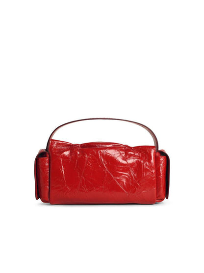 Acne Studios – Multipocket – Glänzende rote Ledertasche