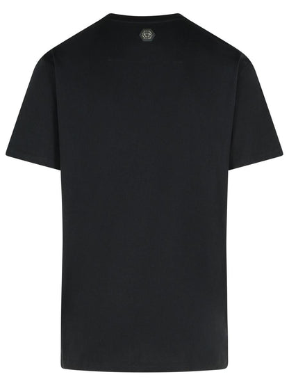 Schwarzes Baumwoll-T-Shirt von Philipp Plein