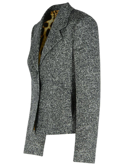 Dolce &amp; Gabbana Zweifarbige Jacke aus Schurwollmischung