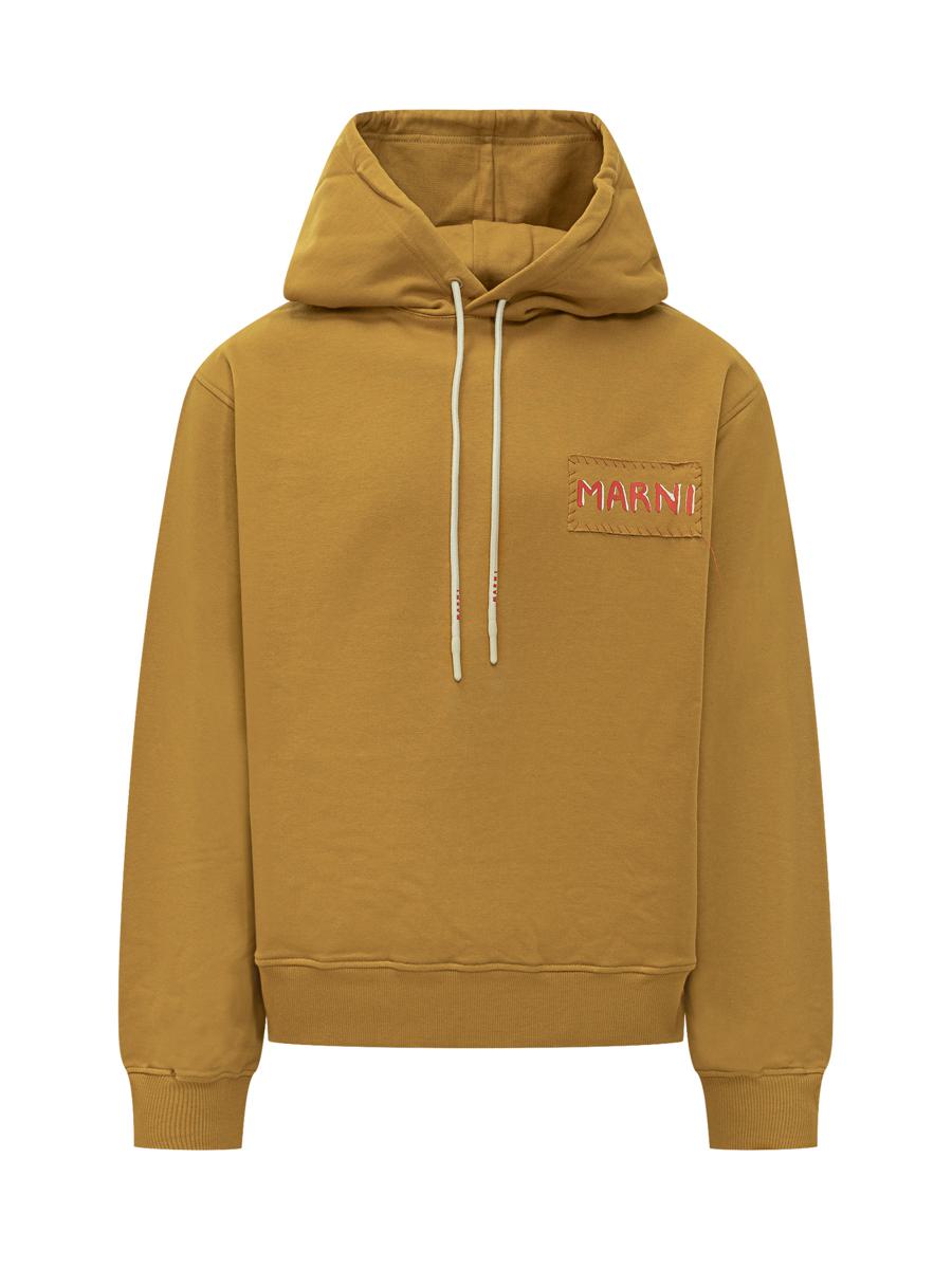 Marni Marni Kapuzenpullover mit Logo-Aufnäher