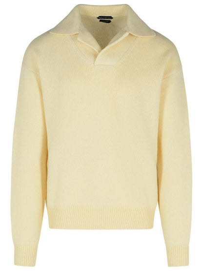 Tom Ford Cremefarbener Pullover aus Kaschmirmischung