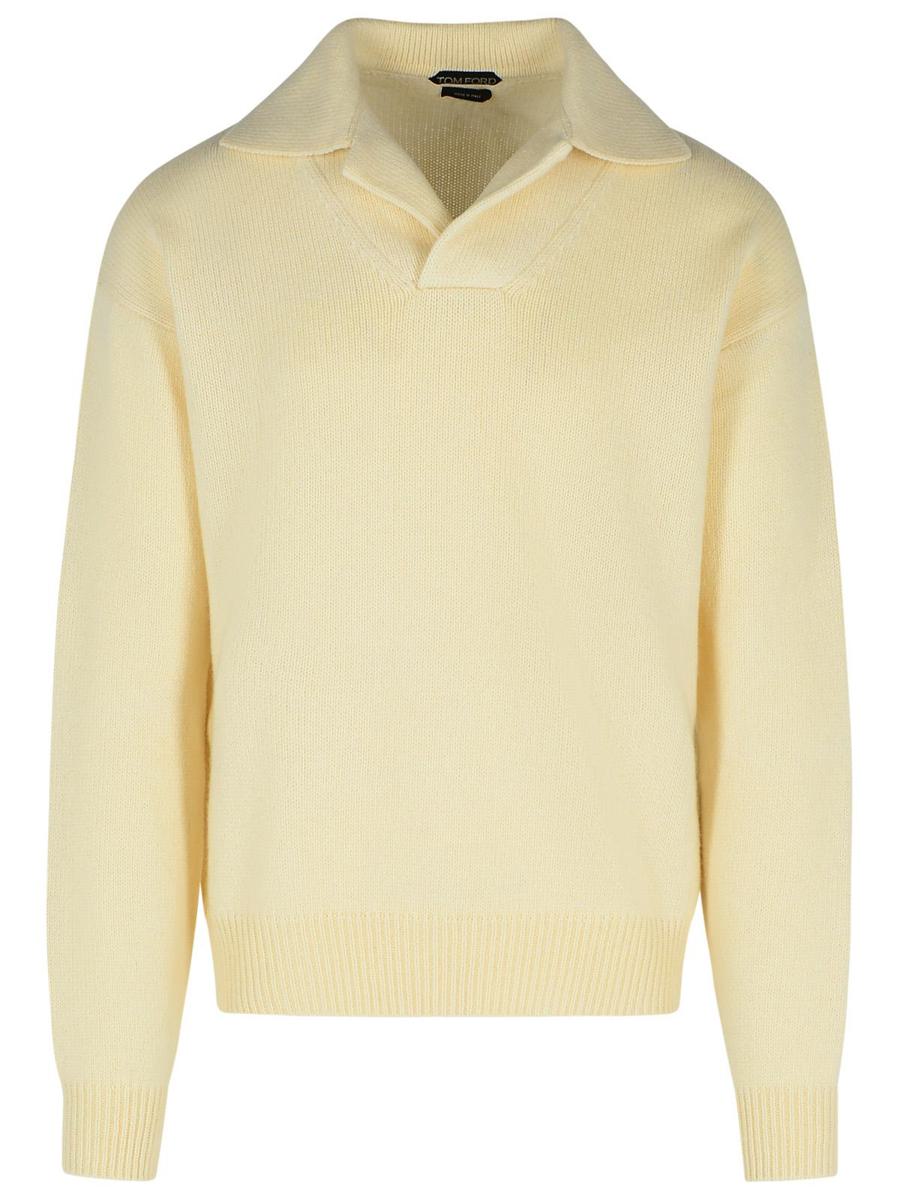 Tom Ford Cremefarbener Pullover aus Kaschmirmischung