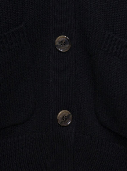 „Danni“ Schwarze Strickjacke aus Kaschmir für Damen