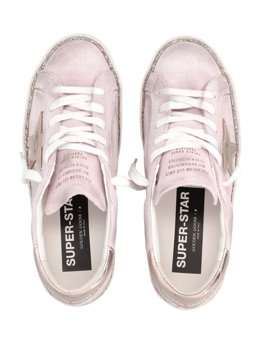 Golden Goose Super-Star Damen Sneakers Rosa Glitzer