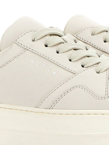 Hogan – Hellbeige Sneakers aus Kalbsleder