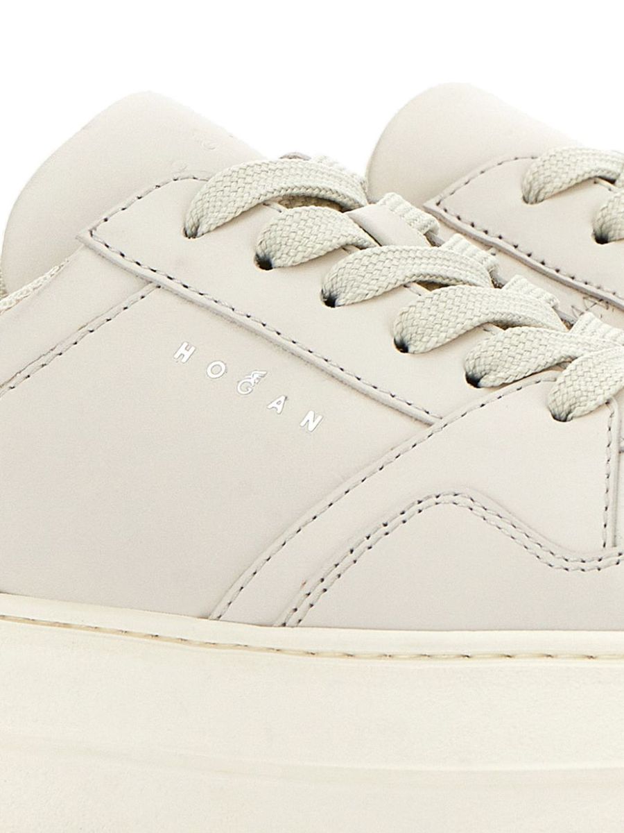 Hogan – Hellbeige Sneakers aus Kalbsleder