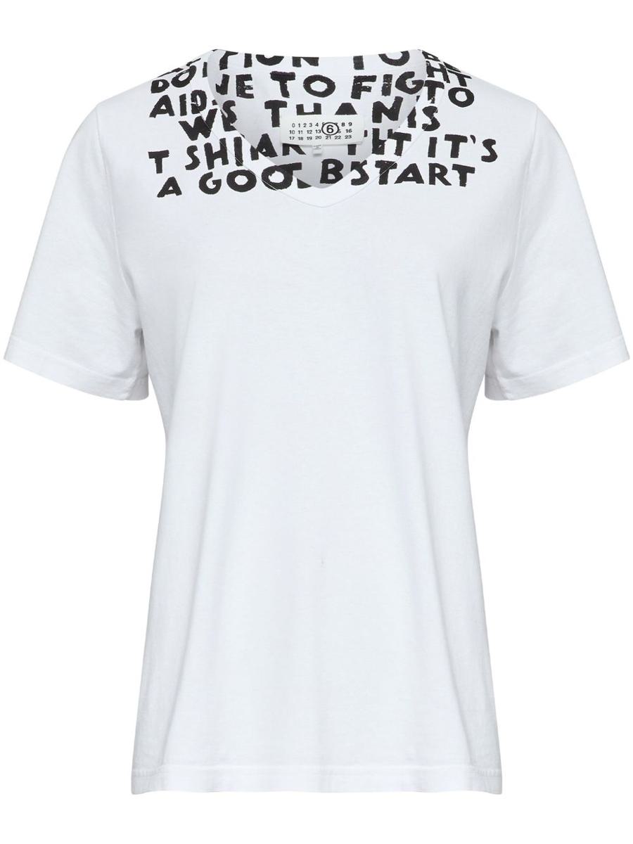 MM6 Maison Margiela – Bedrucktes Baumwoll-T-Shirt