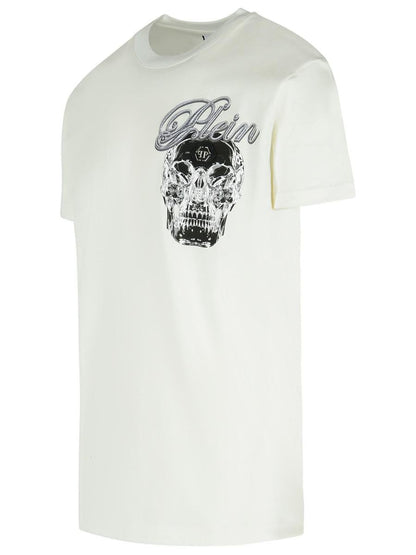 Weißes Baumwoll-T-Shirt von Philipp Plein
