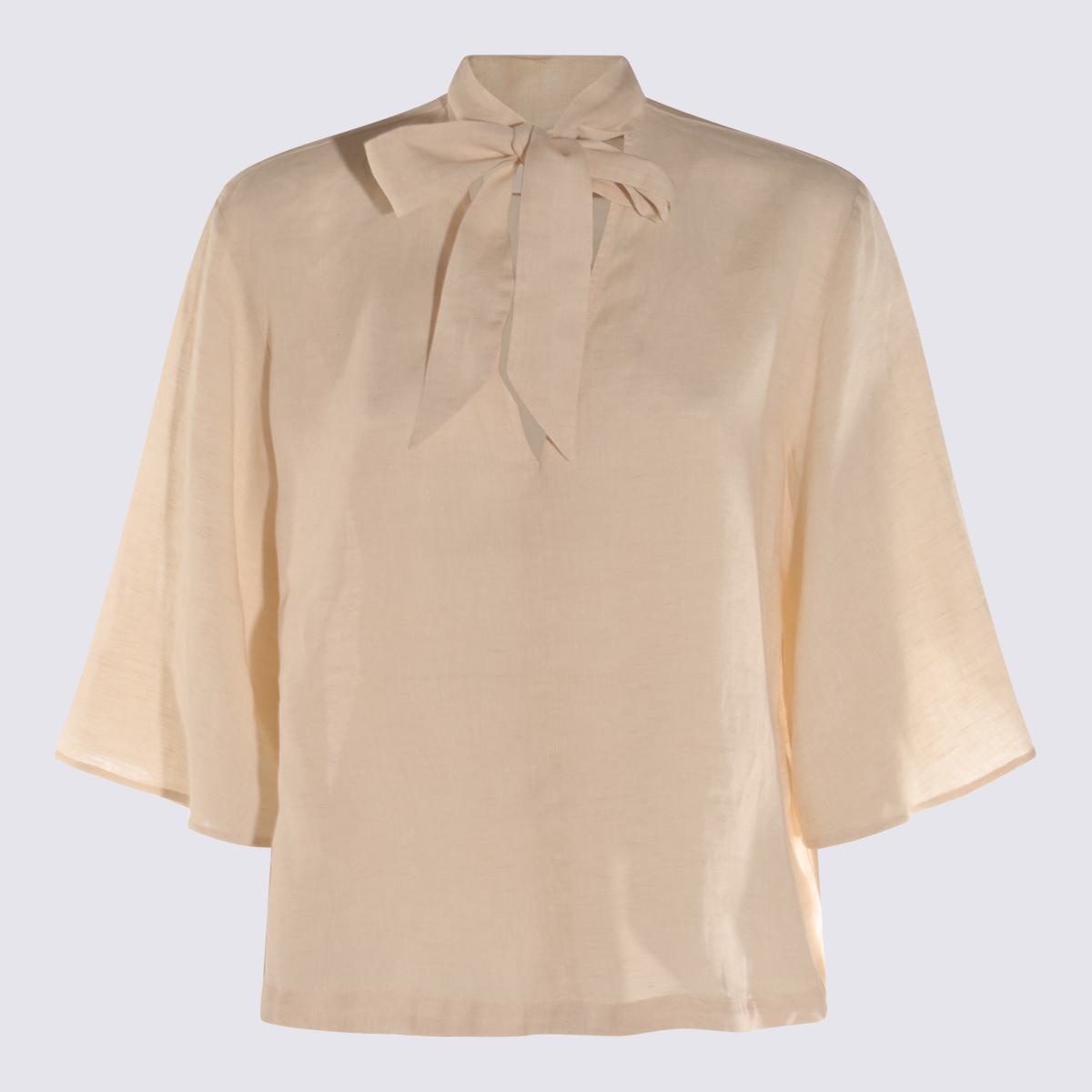 Glanshirt Hellrosa Leinenhemd