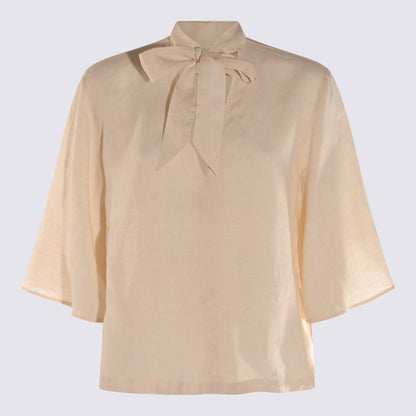 Glanshirt Hellrosa Leinenhemd