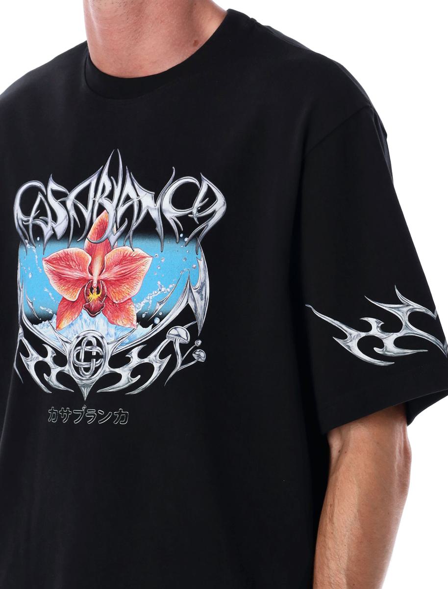 Casablanca – Übergroßes Grafik-T-Shirt „Black Blades“