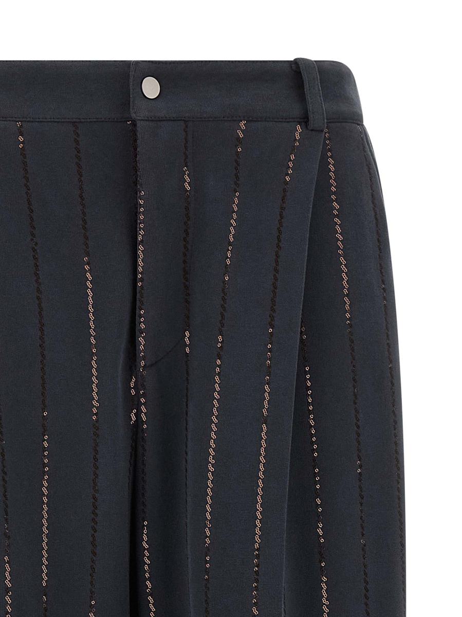 Brunello Cucinelli – Jogginghose mit „Dazzling Chalk Stripe Embroidery“