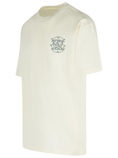 Drôle De Monsieur Cremefarbenes Baumwoll-T-Shirt