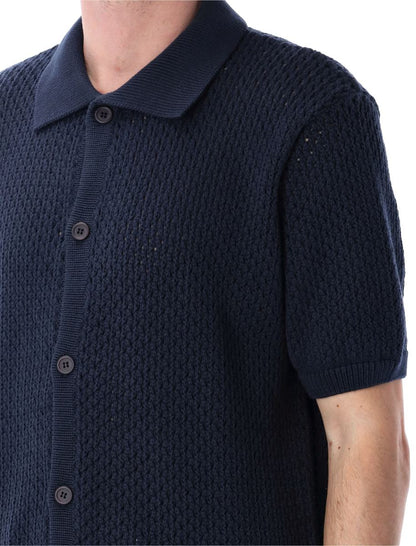 Arte Häkelstrickhemd mit Knöpfen