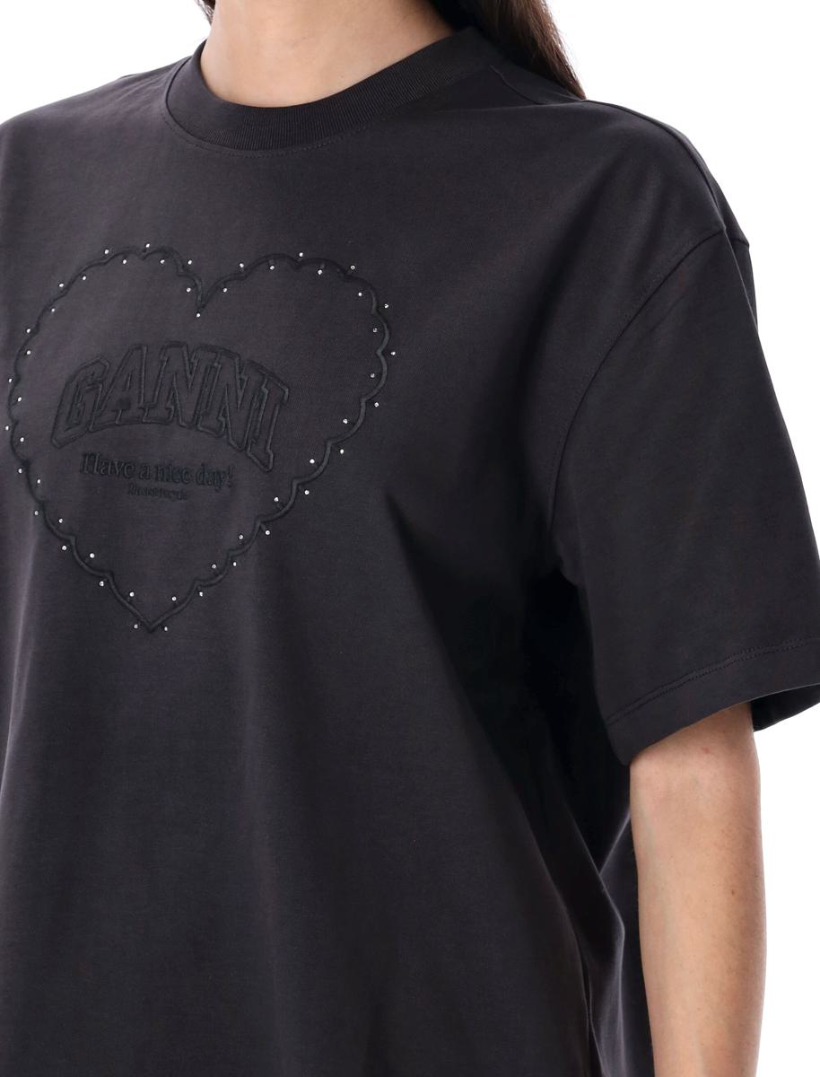 Ganni Herz-T-Shirt