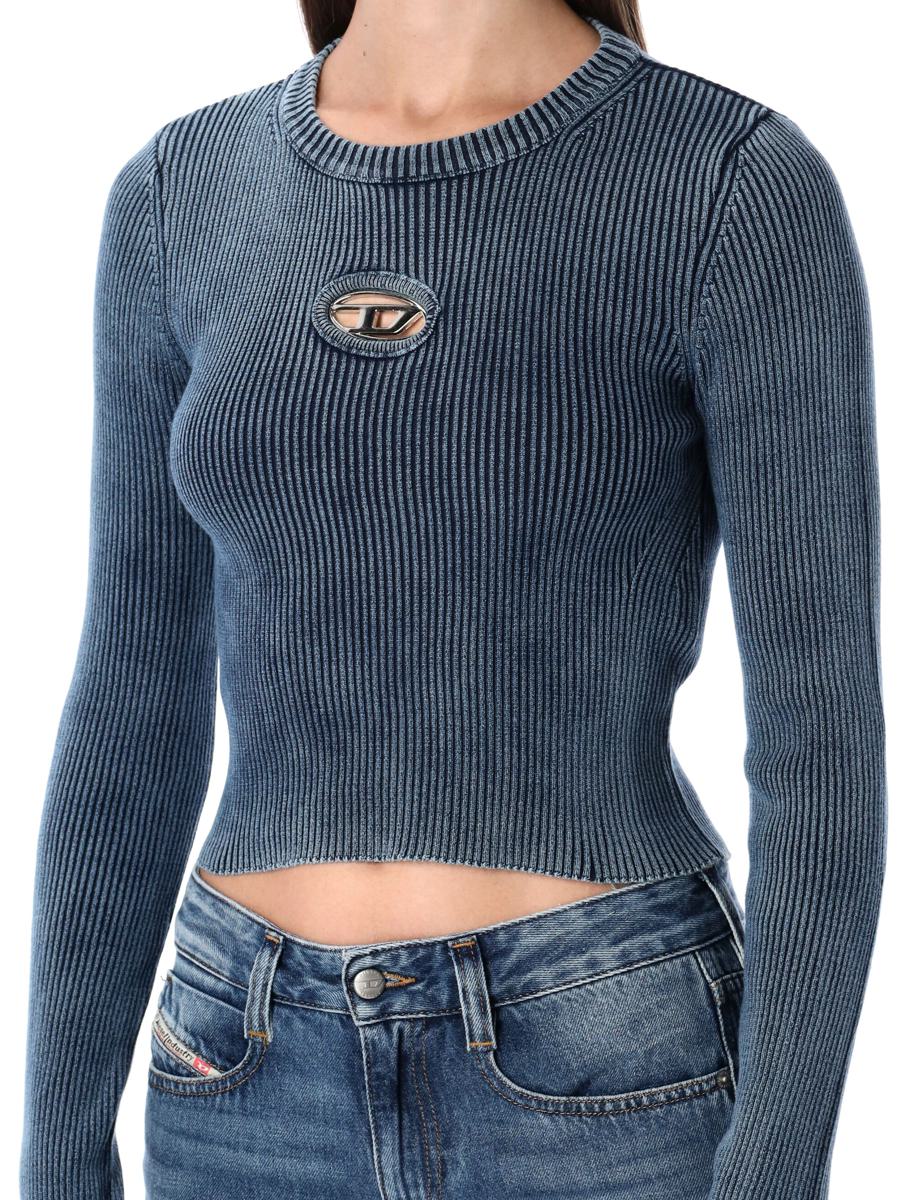 Diesel – M-Anchor-A – Geripptes Langarmoberteil in Blau