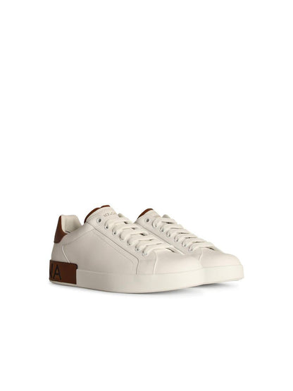 Dolce &amp; Gabbana – Portofino – Weiße Ledersneaker