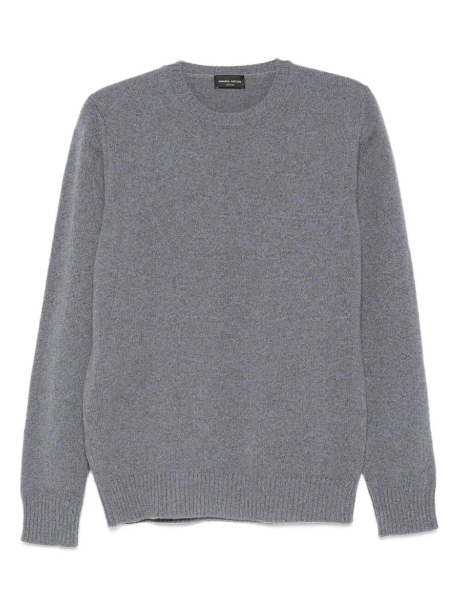 Roberto Collina Pullover Aus Wolle Und Kaschmir In Melange-optik Mit Rundhalsausschnitt