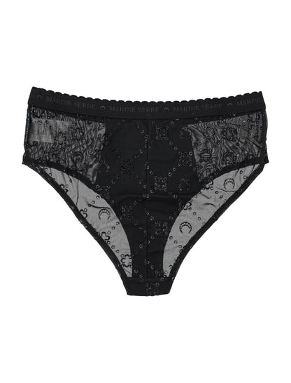 Marine Serre Hochelastischer Slip Mesh Flock Glitter