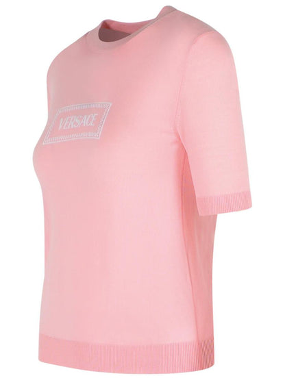 Versace – Rosa Pullover aus Schurwolle