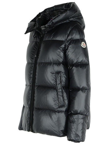 Moncler „Serittes“ schwarze Daunenjacke aus Polyamid