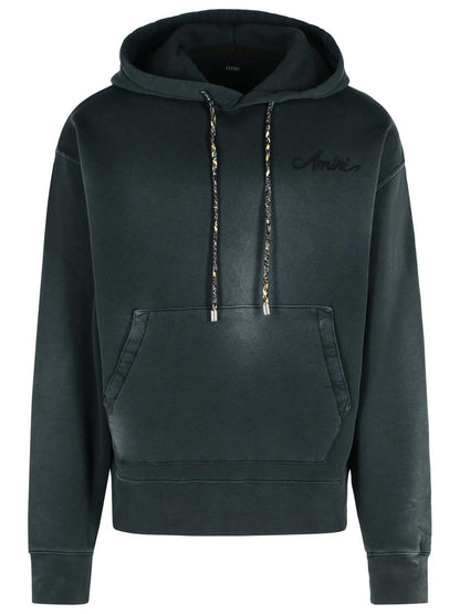 Amiri – Schwarzes Baumwoll-Sweatshirt „Bleach Bandana“