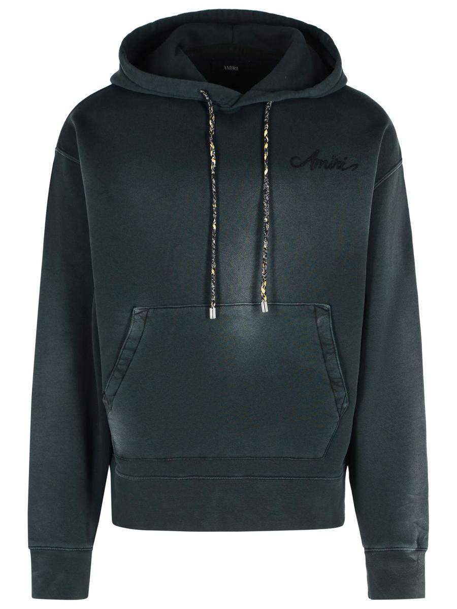 Amiri – Schwarzes Baumwoll-Sweatshirt „Bleach Bandana“