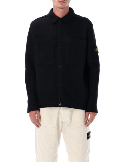 Stone Island – Überhemd aus gefilzter Wolle