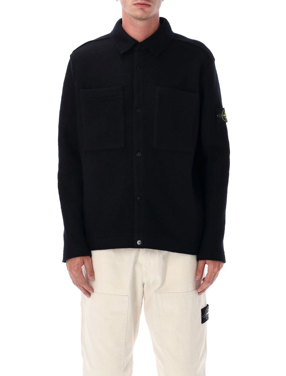 Stone Island – Überhemd aus gefilzter Wolle