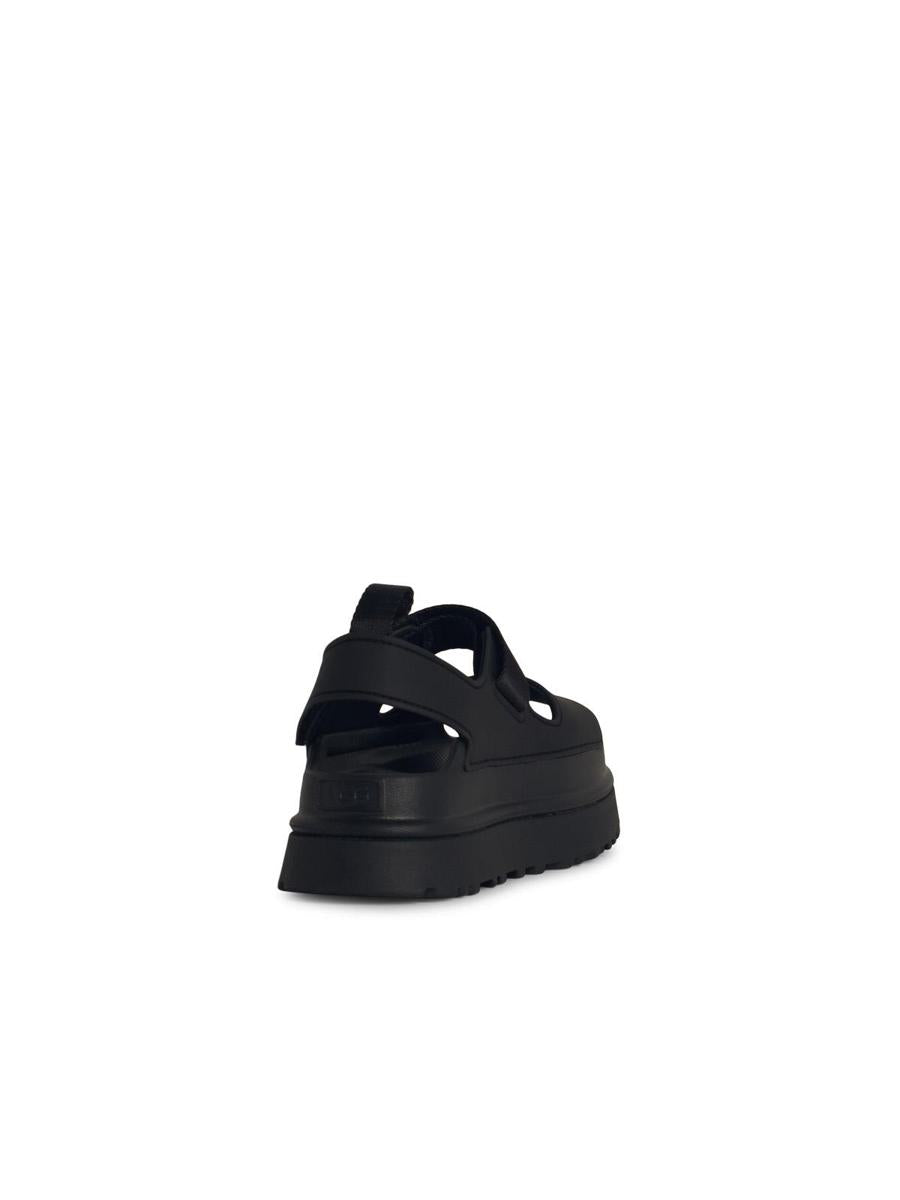 UGG „Goldenglow“ schwarze Gummisandalen