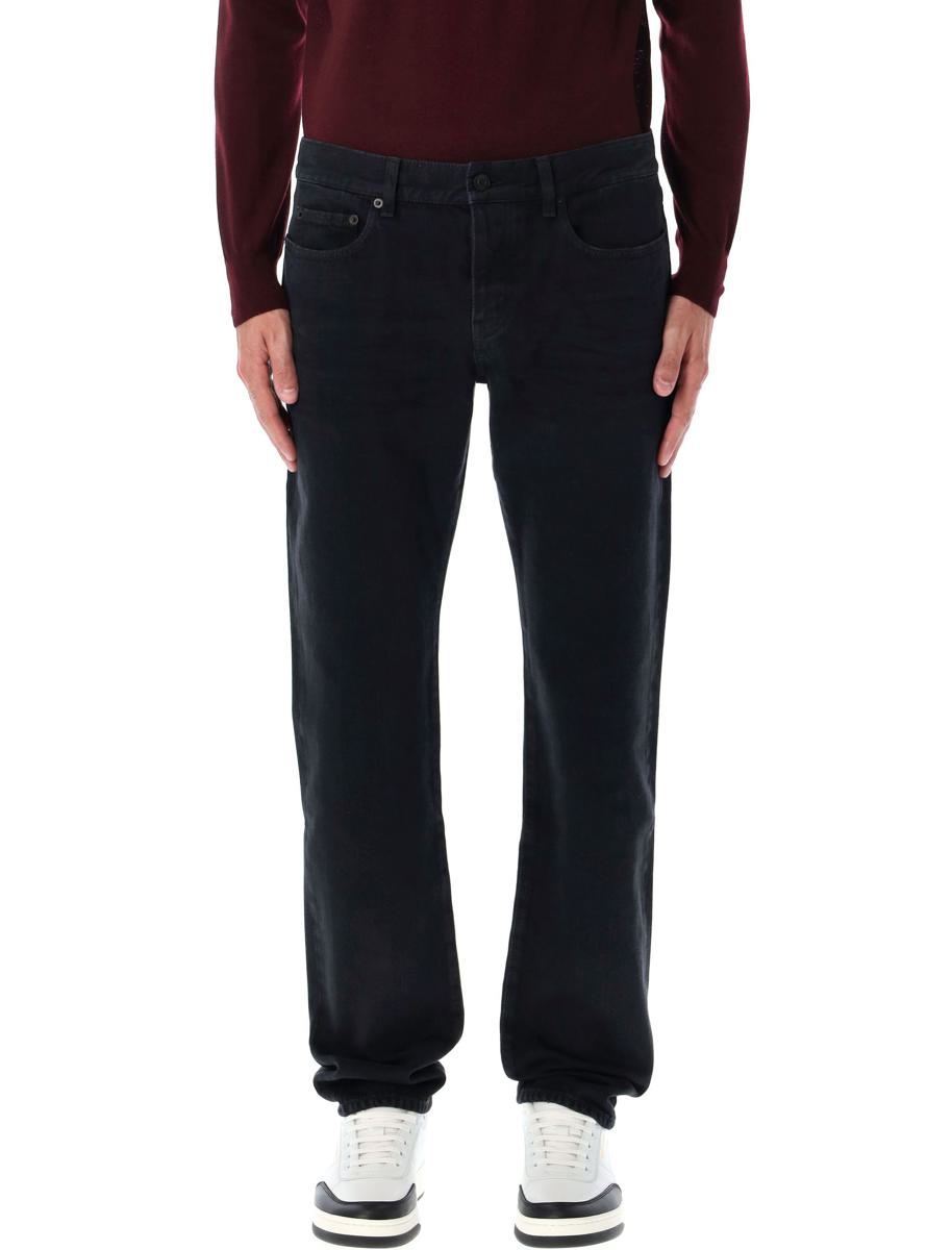 Saint Laurent Low-Rise Slim Jeans Schwarz