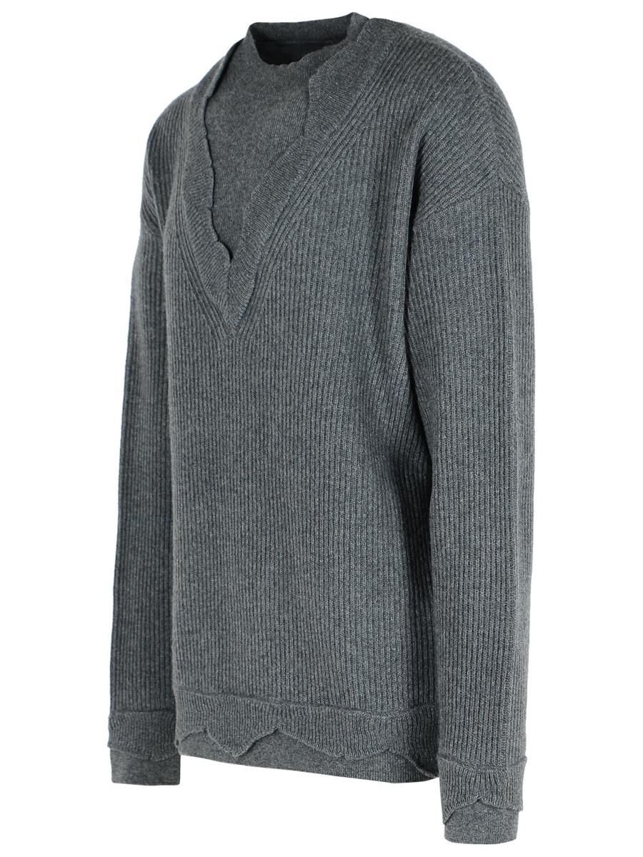 Grauer Pullover aus Wollmischung von Laneus