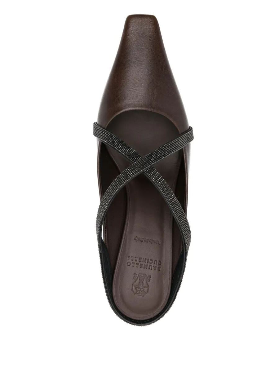 Brunello Cucinelli Square Spitz Sandalen Schuhe