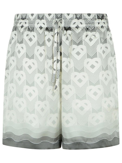 Casablanca Graue Seiden-Bermudashorts