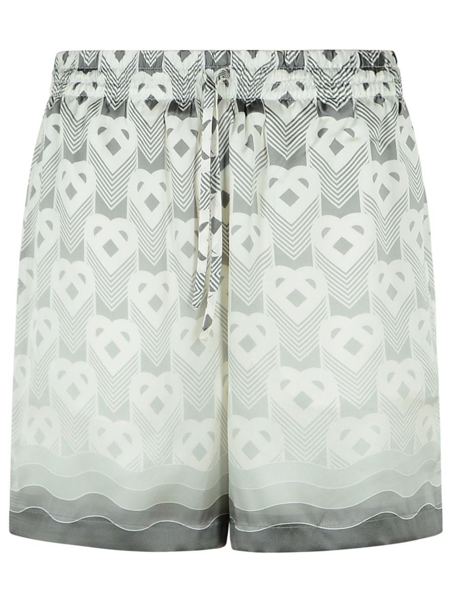 Casablanca Graue Seiden-Bermudashorts