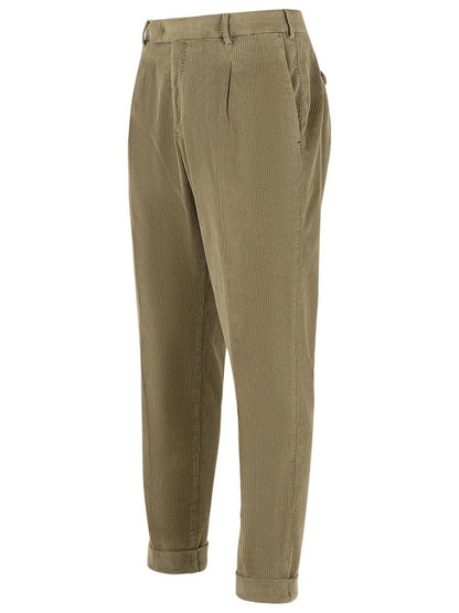 Pt Torino Beige Hose aus Baumwollmischung